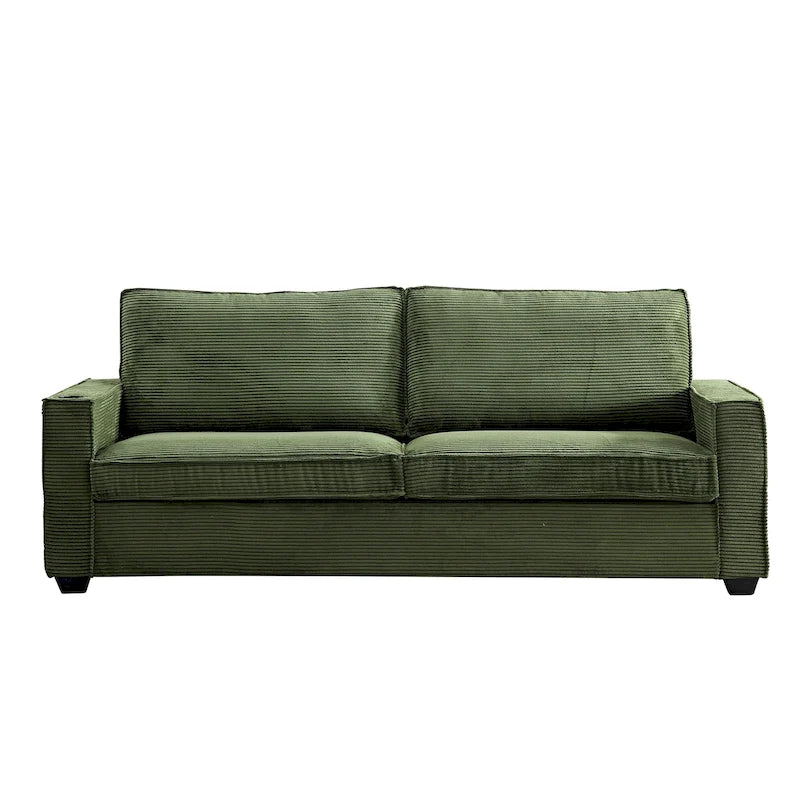 3-Seat Corduroy Upholstered Sofa