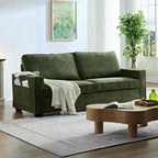 3-Seat Corduroy Upholstered Sofa
