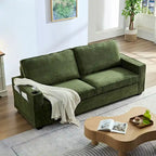 3-Seat Corduroy Upholstered Sofa