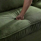 3-Seat Corduroy Upholstered Sofa