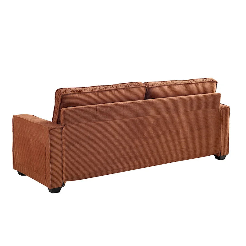 3-Seat Corduroy Upholstered Sofa