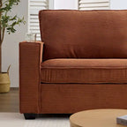 3-Seat Corduroy Upholstered Sofa