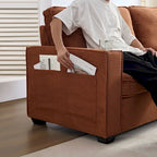 3-Seat Corduroy Upholstered Sofa