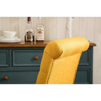 Set of 2 Tufted Parsons Dining Chairs with Cushioned Seat and Solid Wood Legs