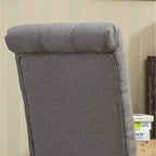 Set of 2 Tufted Parsons Dining Chairs with Cushioned Seat and Solid Wood Legs