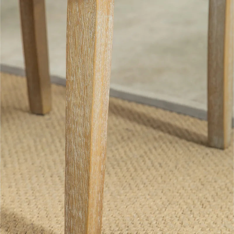 Set of 2 Tufted Parsons Dining Chairs with Cushioned Seat and Solid Wood Legs