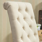 Set of 2 Tufted Parsons Dining Chairs with Cushioned Seat and Solid Wood Legs
