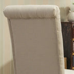 Set of 2 Tufted Parsons Dining Chairs with Cushioned Seat and Solid Wood Legs
