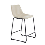 Set of 2 Counter-Height Bar Stools with Padded Seat and Backrest