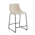 Set of 2 Counter-Height Bar Stools with Padded Seat and Backrest