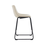 Set of 2 Counter-Height Bar Stools with Padded Seat and Backrest