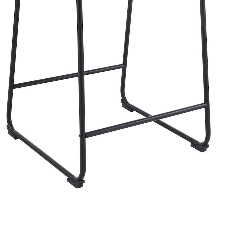 Set of 2 Counter-Height Bar Stools with Padded Seat and Backrest