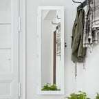 Wall Mounted Mirrored Jewelry Cabinet with LED Lights