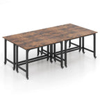 Rolling Computer Desk with Metal Frame (1/2/4 PCS)