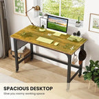 Rolling Computer Desk with Metal Frame (1/2/4 PCS)