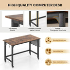 Rolling Computer Desk with Metal Frame (1/2/4 PCS)