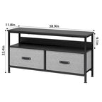TV Stand with Dresser Drawers and Open Shelves, Fits TVs up to 55 Inches