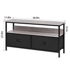 TV Stand with Dresser Drawers and Open Shelves, Fits TVs up to 55 Inches