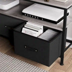 TV Stand with Dresser Drawers and Open Shelves, Fits TVs up to 55 Inches