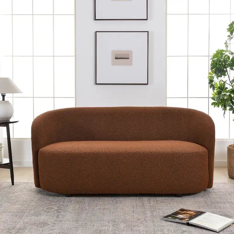 68-Inch Boucle Upholstered Loveseat Sofa