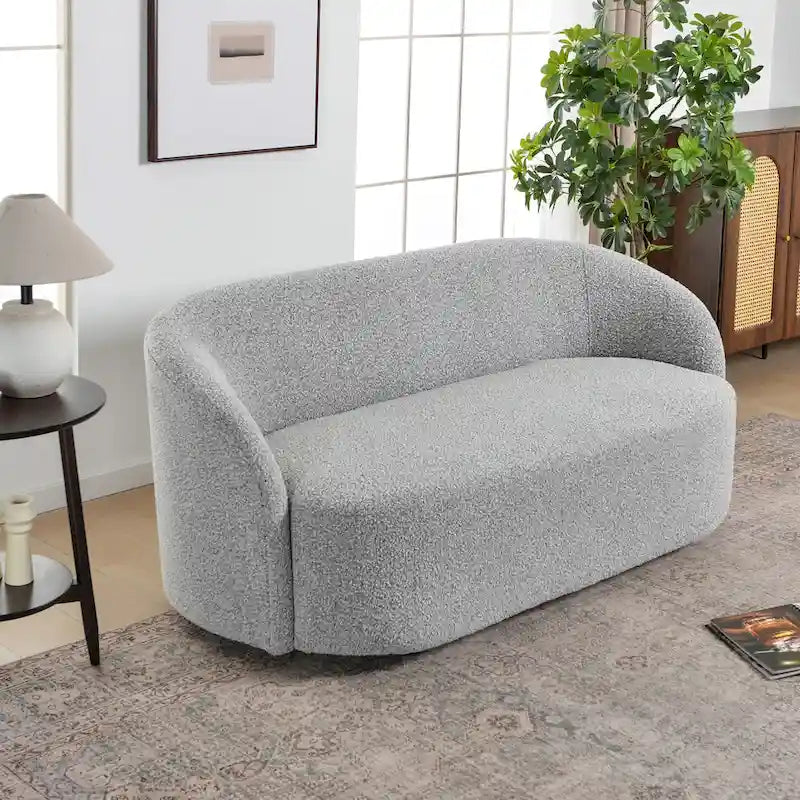 68-Inch Boucle Upholstered Loveseat Sofa
