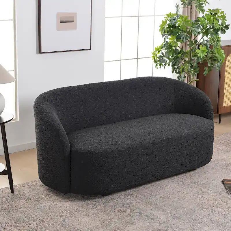 68-Inch Boucle Upholstered Loveseat Sofa