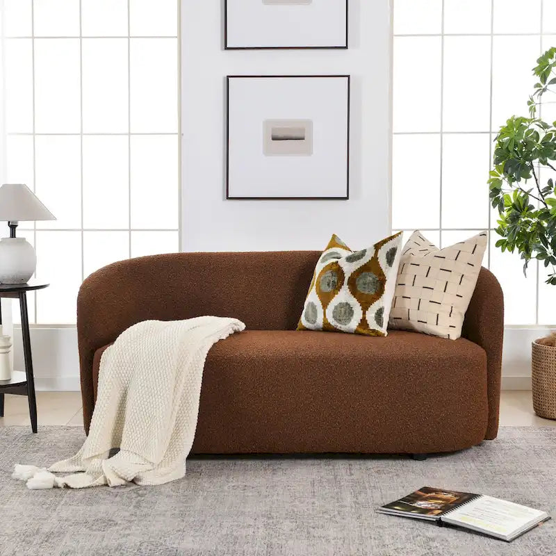 68-Inch Boucle Upholstered Loveseat Sofa