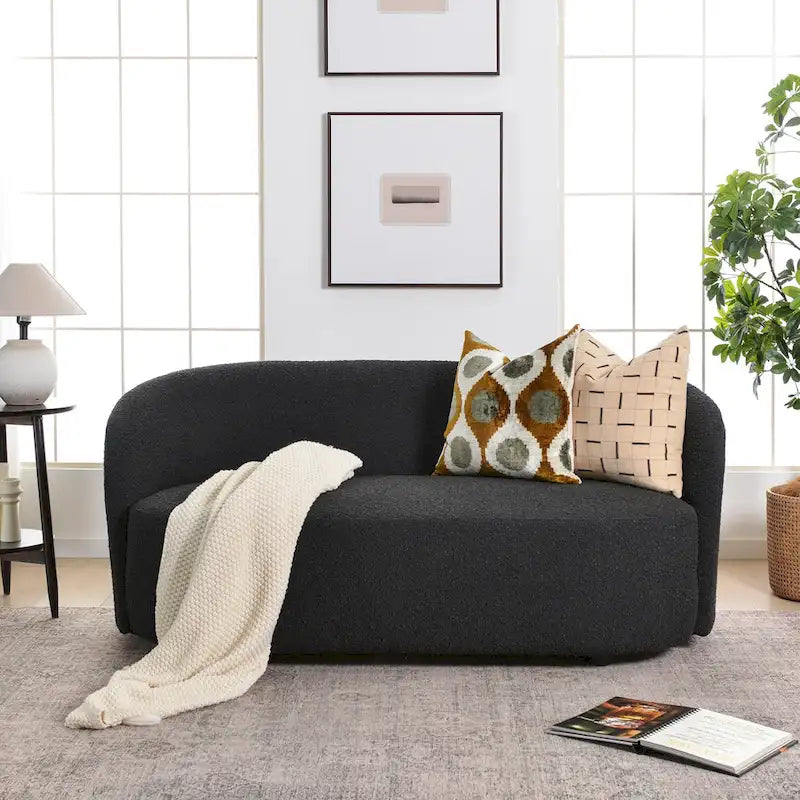 68-Inch Boucle Upholstered Loveseat Sofa