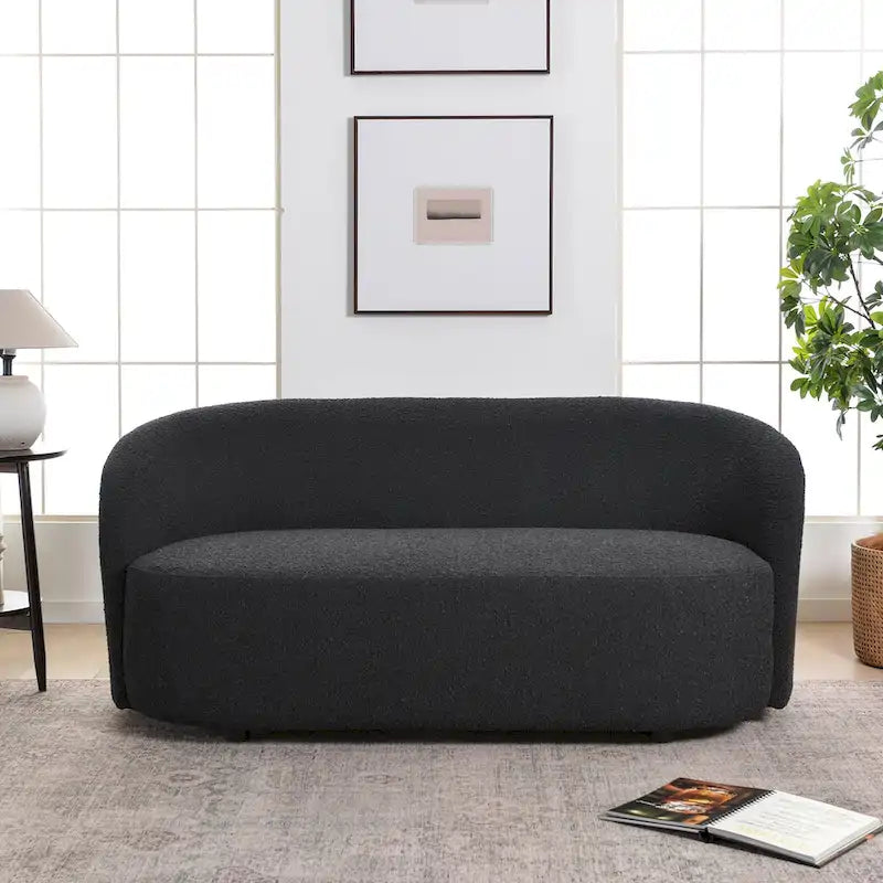 68-Inch Boucle Upholstered Loveseat Sofa