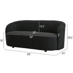68-Inch Boucle Upholstered Loveseat Sofa