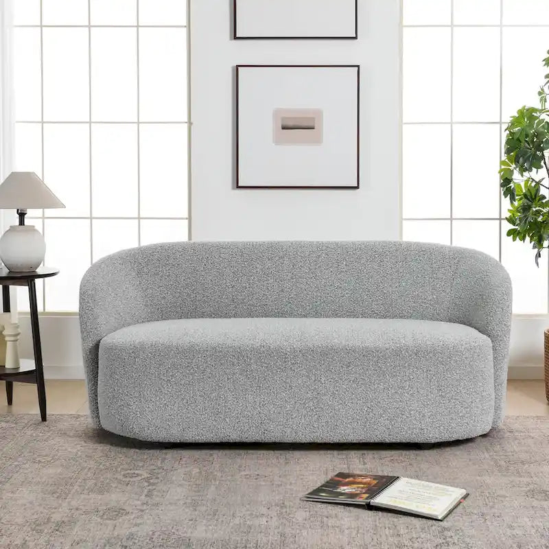 68-Inch Boucle Upholstered Loveseat Sofa