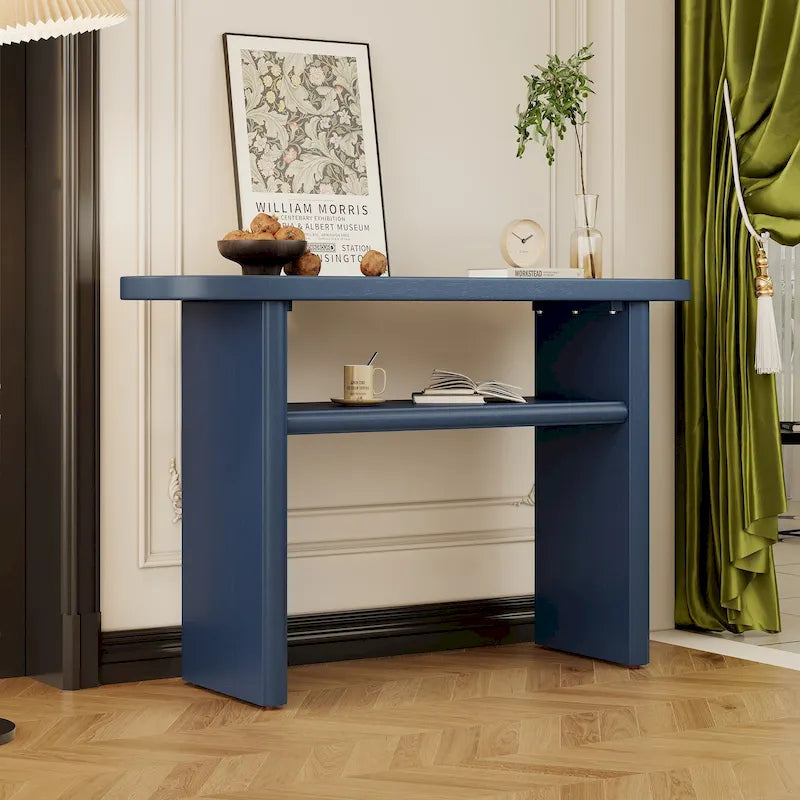 Minimalist Console Table with Shelf