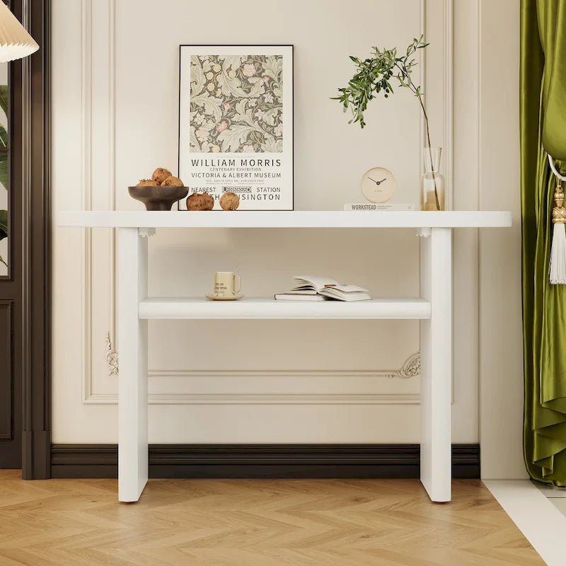 Minimalist Console Table with Shelf