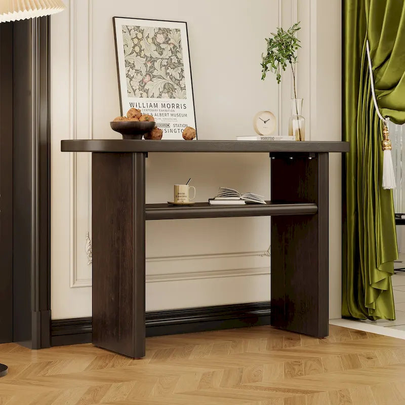 Minimalist Console Table with Shelf