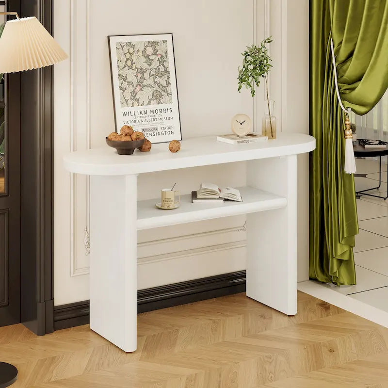 Minimalist Console Table with Shelf