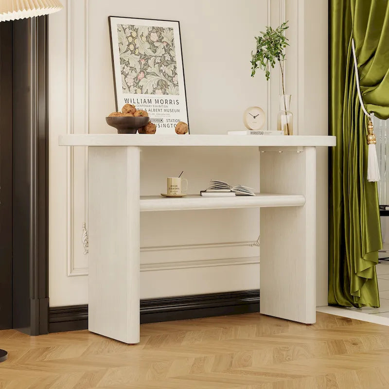 Minimalist Console Table with Shelf