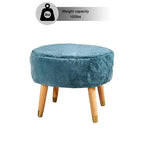 Heavy Faux Fur Oval Ottoman