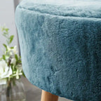 Heavy Faux Fur Oval Ottoman