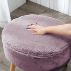 Heavy Faux Fur Oval Ottoman