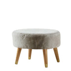 Heavy Faux Fur Oval Ottoman