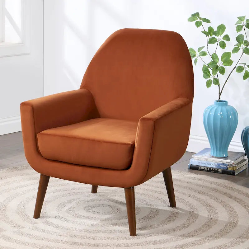 Mid-Century Velvet Arm Chair