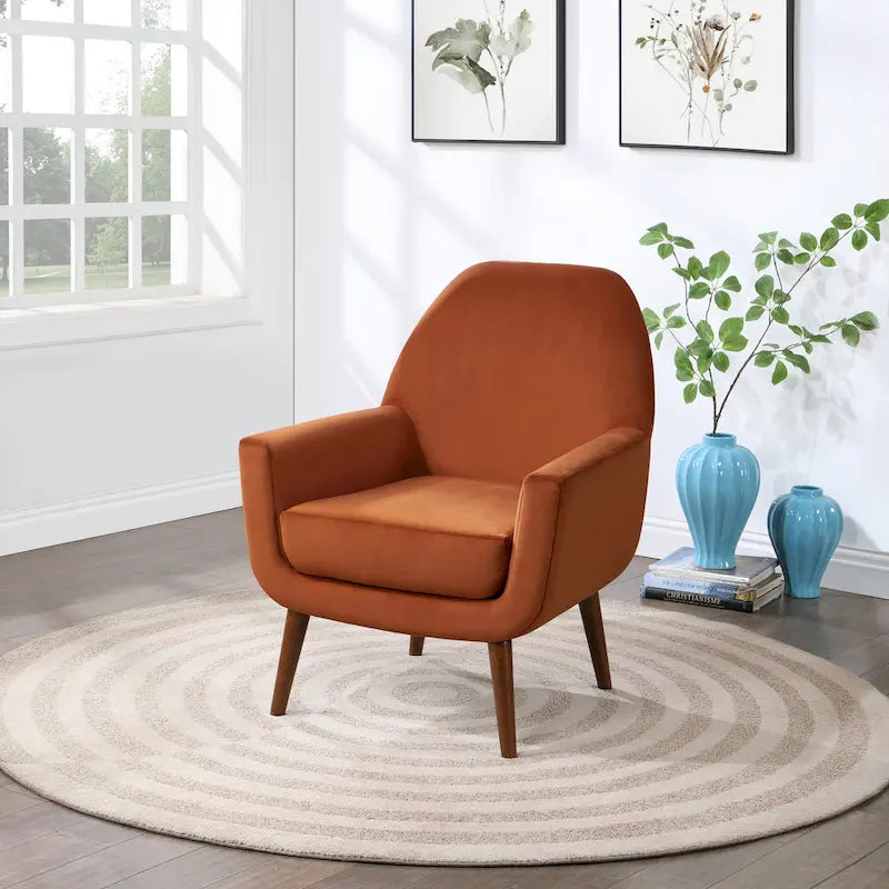 Mid-Century Velvet Arm Chair