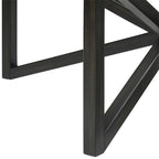Glass Top Coffee Table with Wooden Base