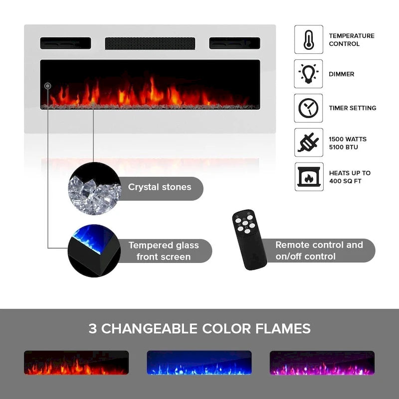 Electric Fireplace TV Stand with Storage