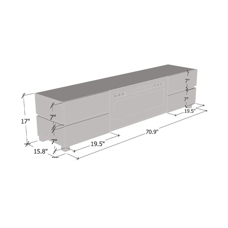 Electric Fireplace TV Stand with Storage