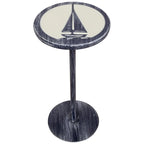 Round Drink Table with Nautical Accent