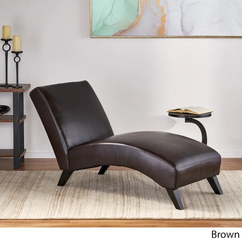 Leather Chaise Lounge Chair