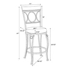 Black Spiral Back Faux Leather Counter Stool