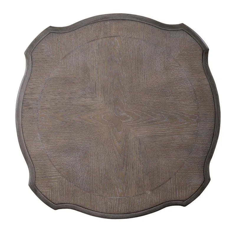 Antique White Round Accent Table