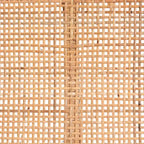 Bohemian Natural Rattan and Mahogany Wood Accent Bench